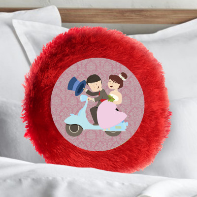 Fur Circle Cushion 